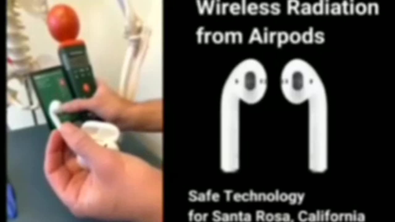 Wireless Radiation from Airpods