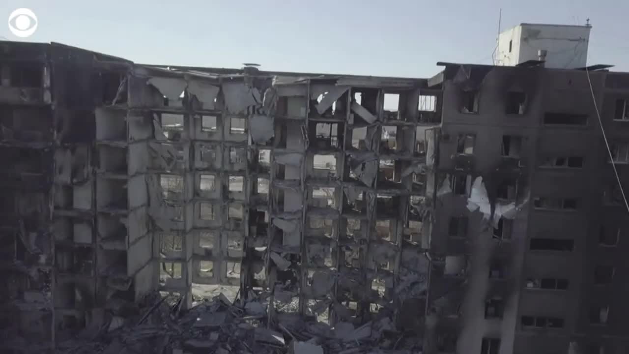 Drone footage shows destruction in Mariupol amid Russia's attacks