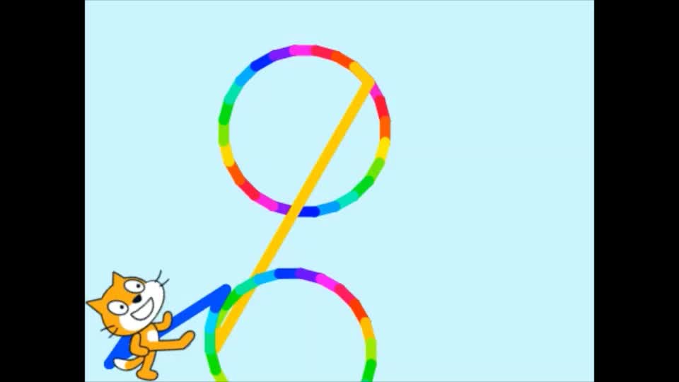 Drawing Colourful circle using Scratch Programming language