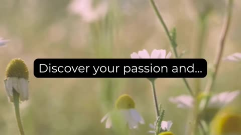 Discover your passion and..