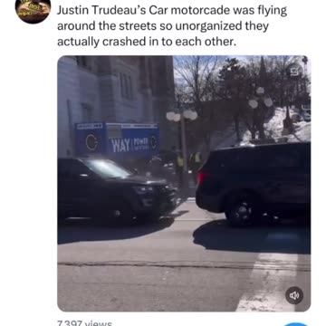 Trudeau's Carbon emmiting SUV brigade crash