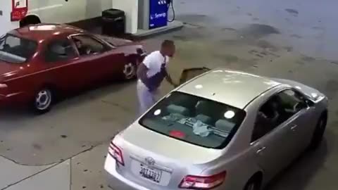 Woman shoots man after getting punched at the gas station