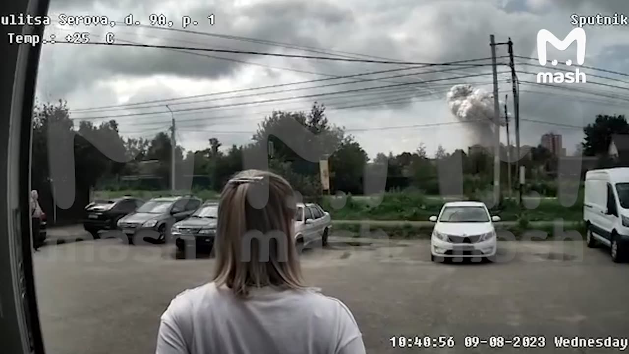 CCTV footage of moment Ukrainian drones attack Moscow region Mechanical plant