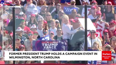 Luke Trump, Former President Trump's Grandson, Joins Him Onstage At North Carolina Rally