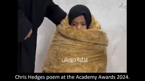 Chris Hedges poem at the Academy Awards 2024. 4 Minutes of gut wrenching truth.