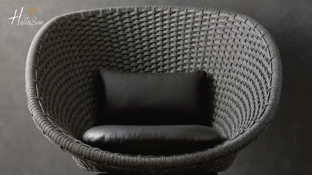 Outdoor furniture|Teak rope single sofa👈🏻