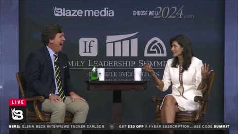 Tucker Carlson Interviews Nikki Haley at the 2023 Family Leadership Summit