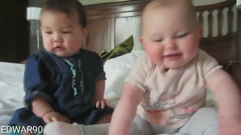 cute baby behavior when fighting