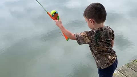 Cameron’s first fish