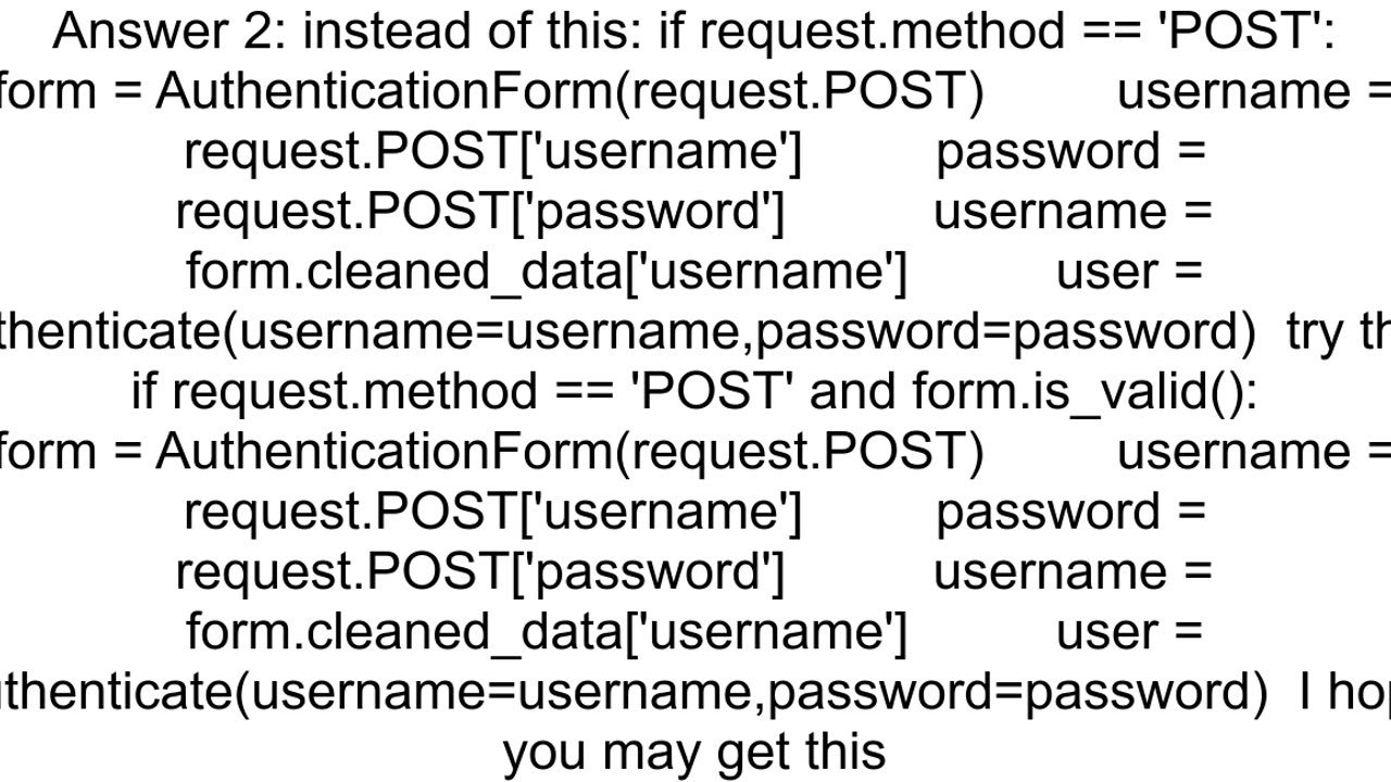 39AuthenticationForm39 object has no attribute 39cleaned_data39