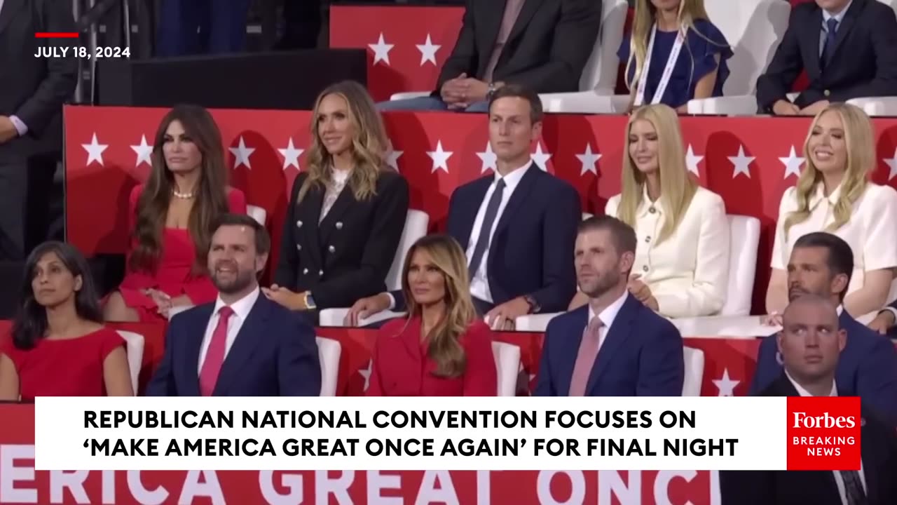 Former President Trump Thanks Wife Melania, Children During RNC Speech