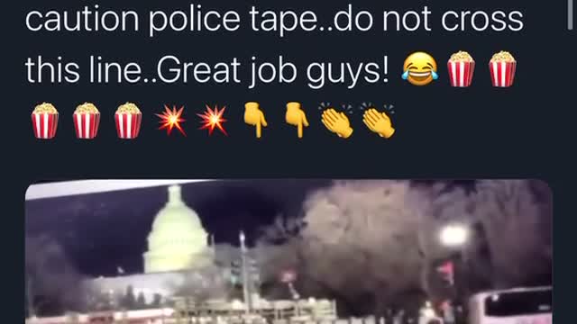 Twitter clip of video posted 01/24/21of DC recording on 01/25/21