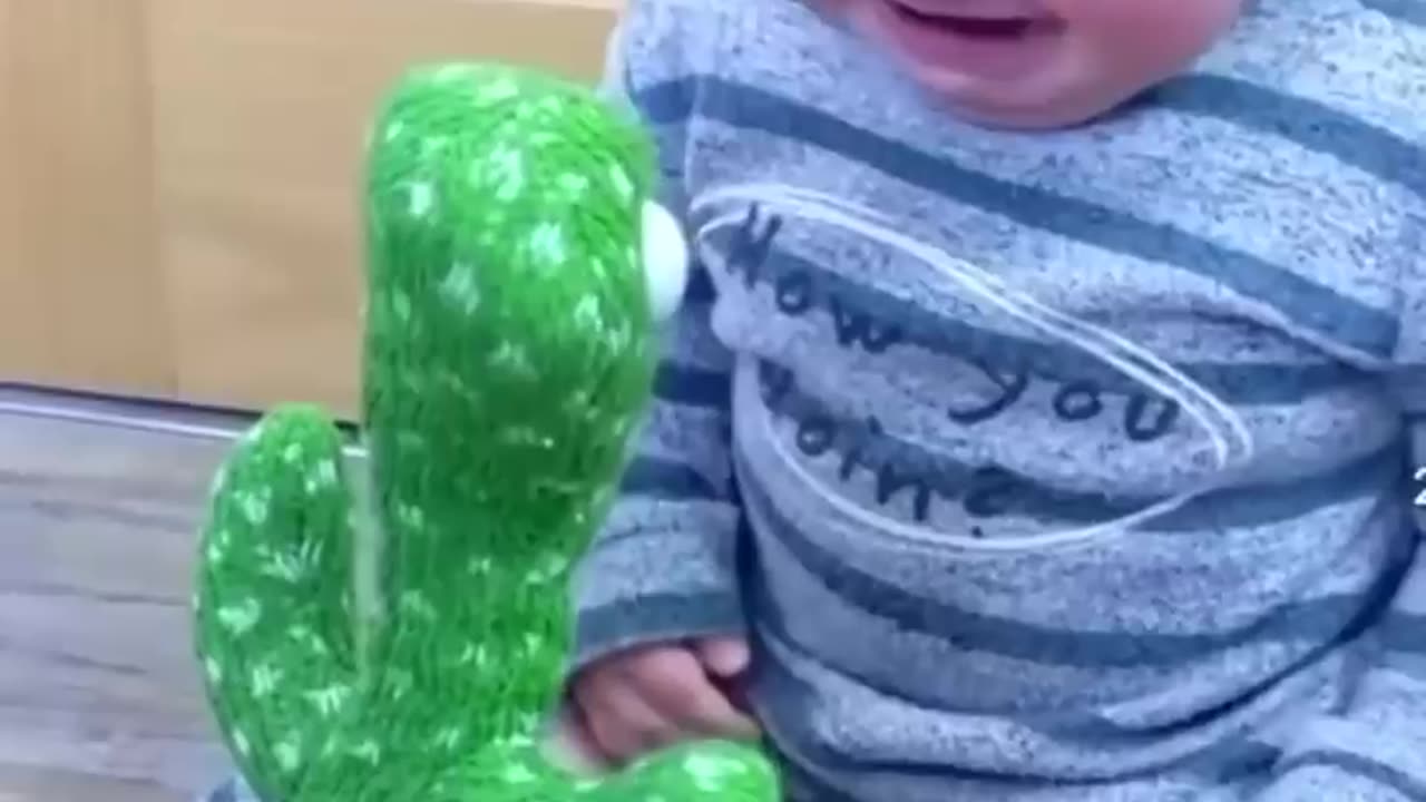 Cute Babies Playing With Dancing Cactus Hilarious Cute Babies Funny Videos