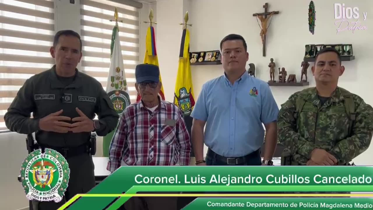 Encuentro adulto mayor agredido con las autoridades de Barrancabermeja