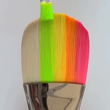 Painting a Rainbow Paintbrush on girl face 🌈