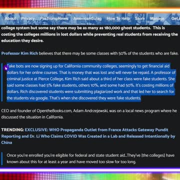 Fake Students Found In Colleges In California