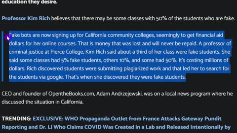 Fake Students Found In Colleges In California