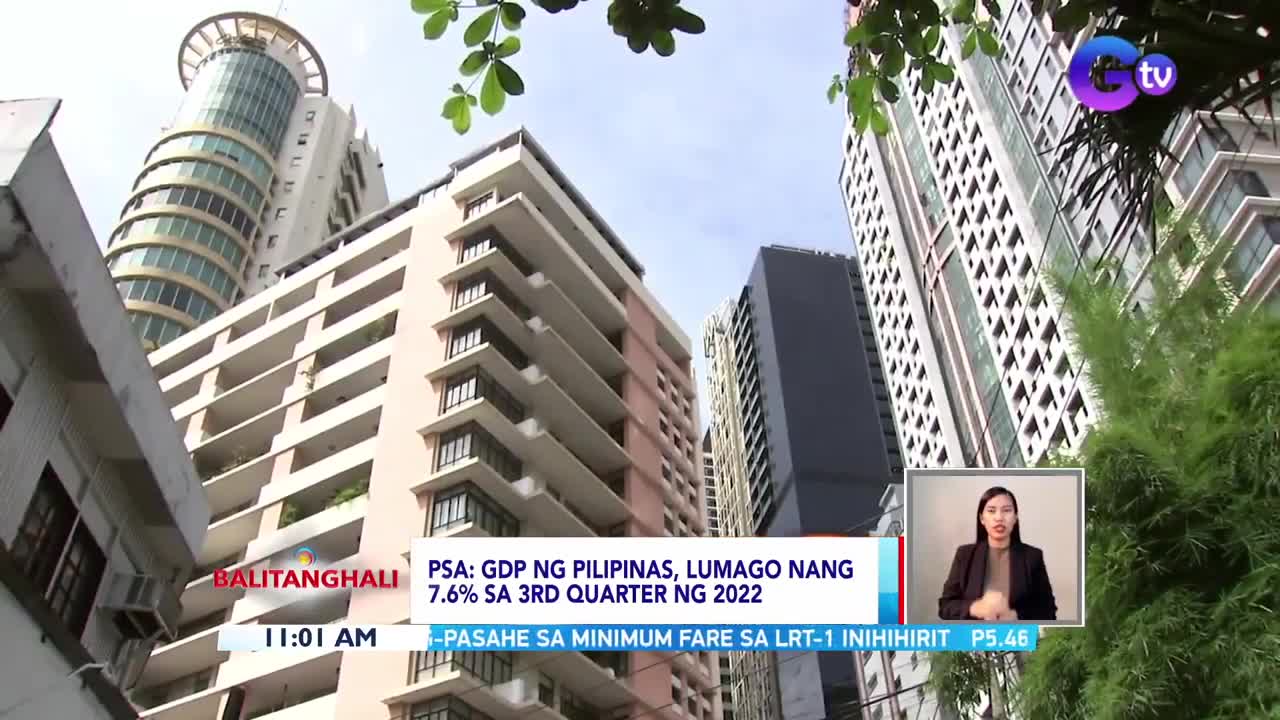 GDP ng pilipinas, lumago nang 7.6% sa 3rd quarter ng 2022 ─ PSA _ BT_1