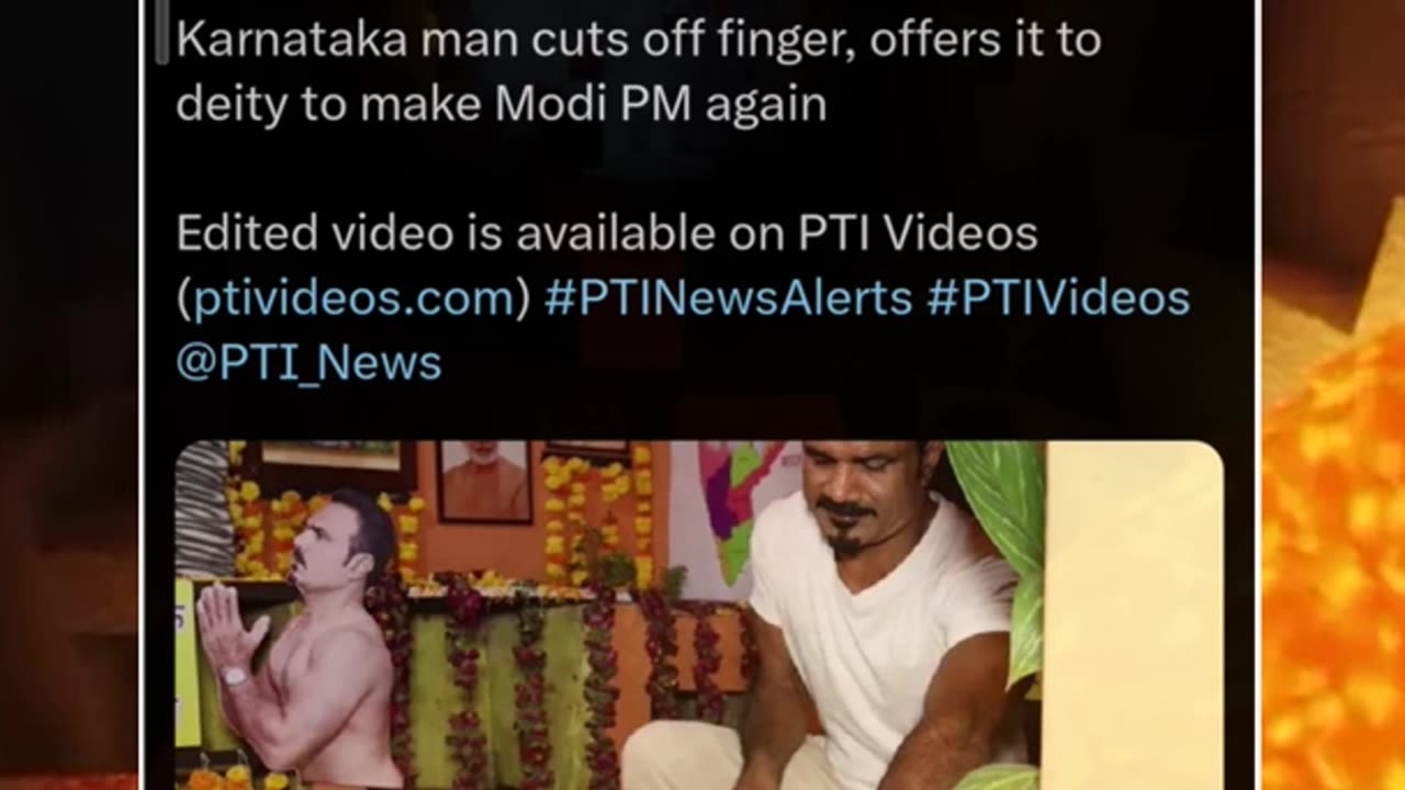 Karnataka man cuts off finger offers it to deity to make Modi PM again -