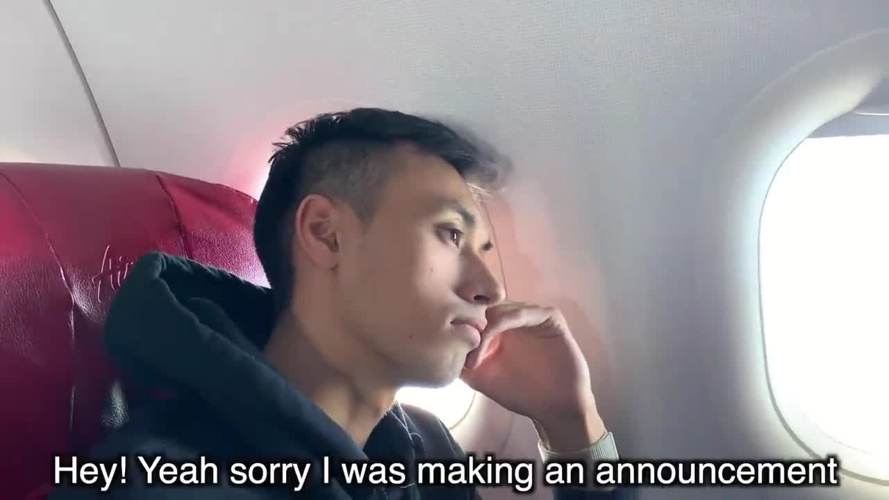 Shocking&honest airplane announcement