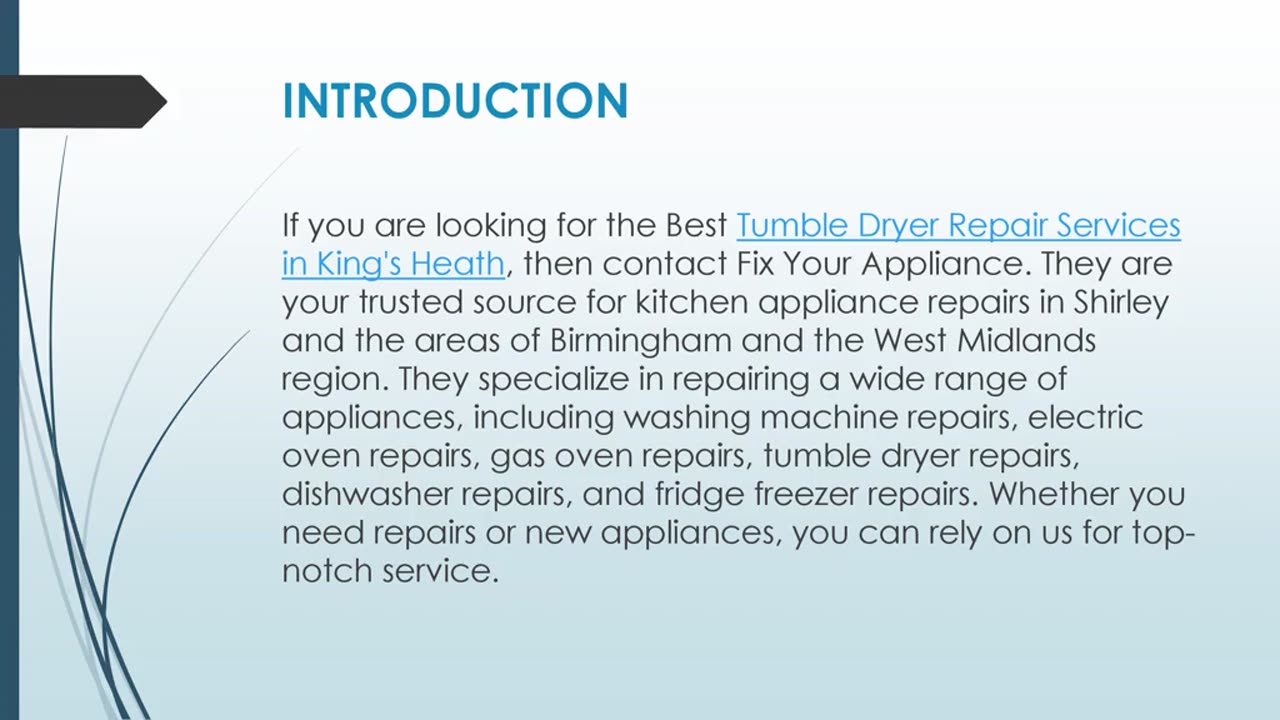 Best Tumble Dryer Repair Services in King's Heath