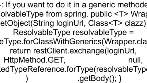 Generics with Spring RESTTemplate