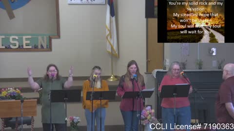 Moose Creek Baptist Church sings “My Soul Will Wait“ During Service 3-20-2022