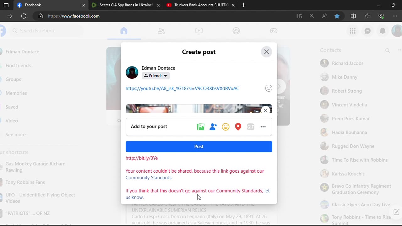 censorship is real if you tell the truth thy will come for you
