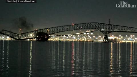 Moment bridge collapses in Baltimore