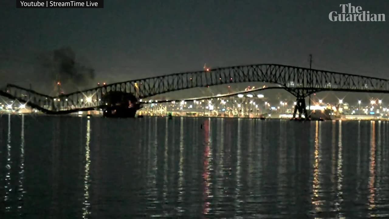 Moment bridge collapses in Baltimore