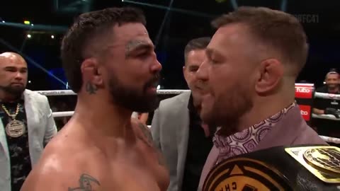 Mice perry face of cornor McGregor at BKFC 41😲