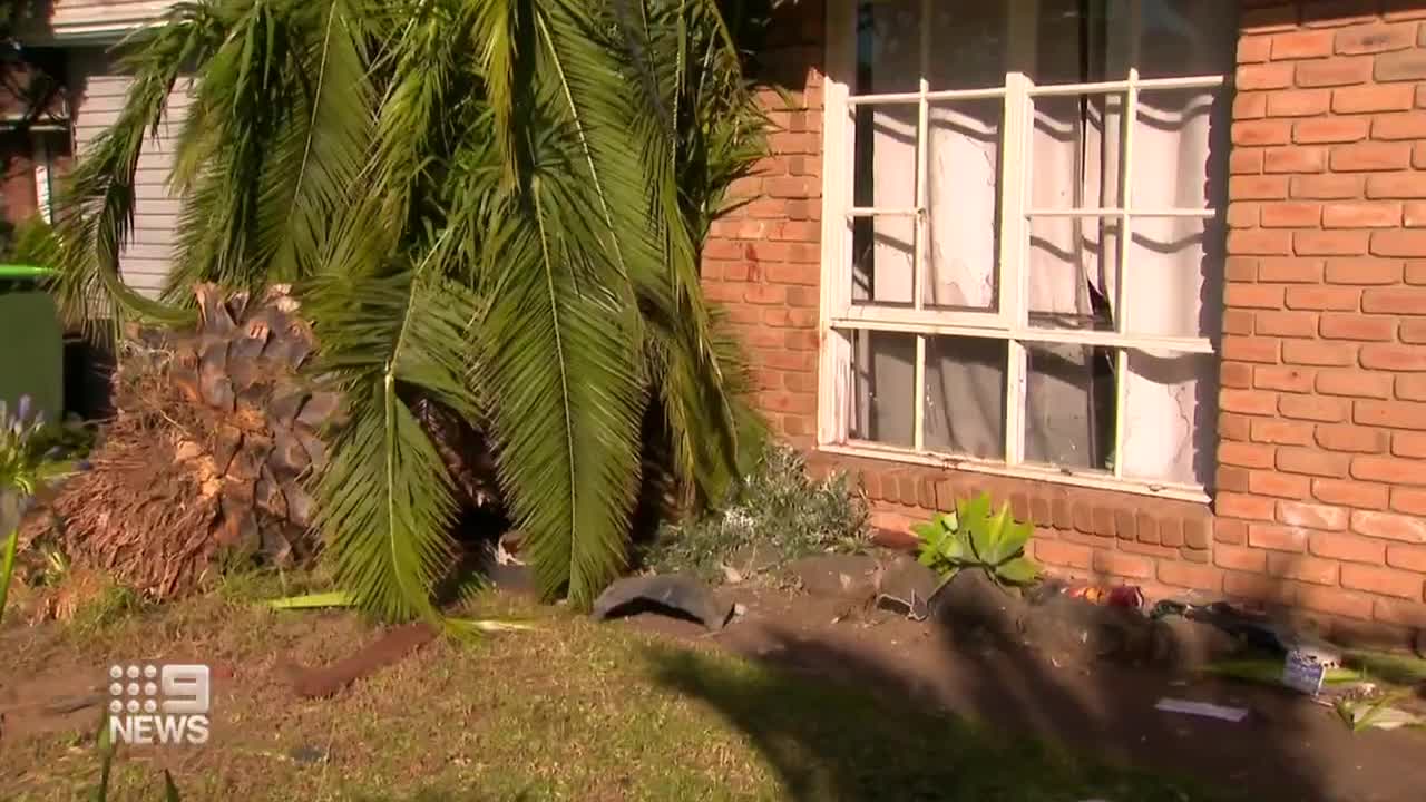 Man arrested after ploughing into Melbourne home 9 News Australia