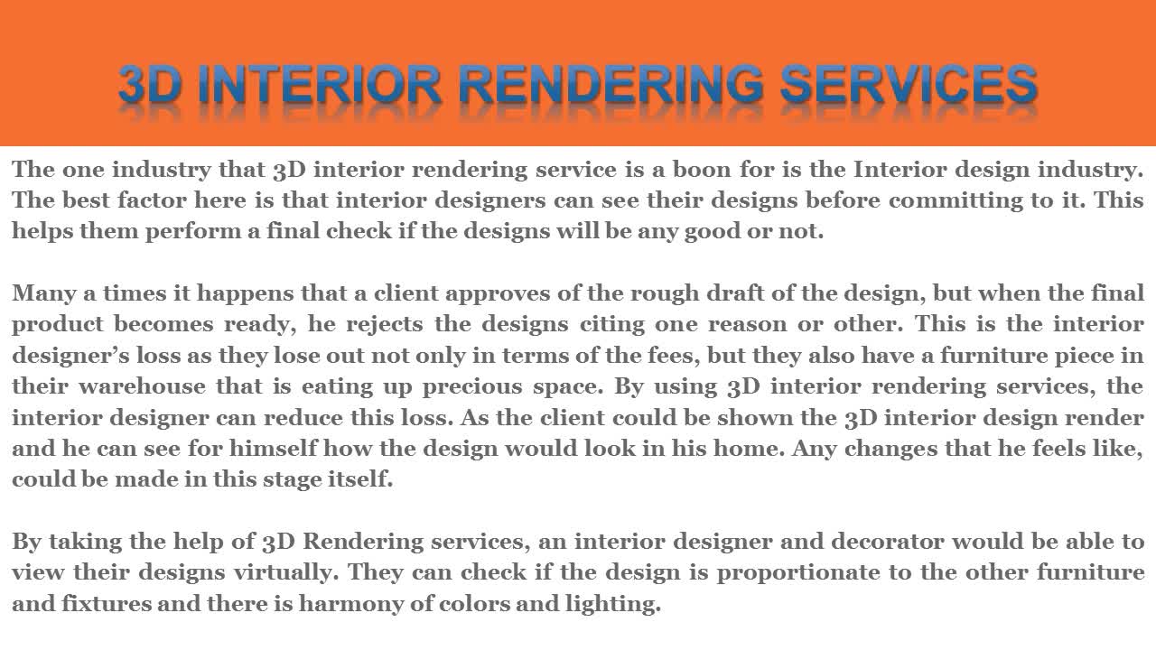 3D Rendering Services