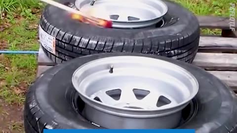 TYRE FITTING USING FIRE