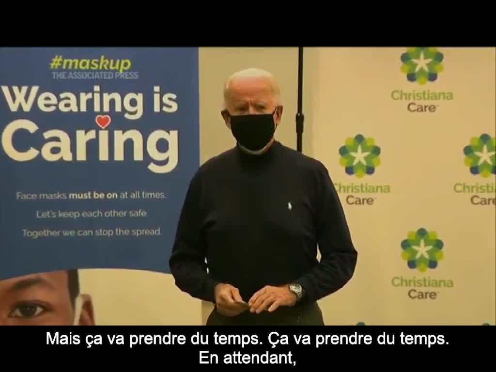 Joe Biden reçoit sa 1re dose du vaccin Covid-19 (remix) (VOST)