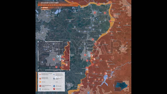 RYBAR The situation in the Soledar direction at 18.00 October 6, 2022