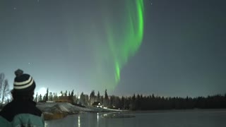 Rock Chirping Under Northern Lights