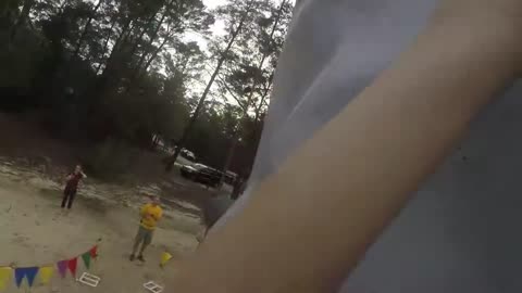 Rock Climbing Wall using Go Pro at Spanish Trail Scout Reservation