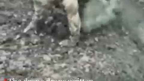 Russian soldier surrenders to Ukrainian drone outside Bakhmut