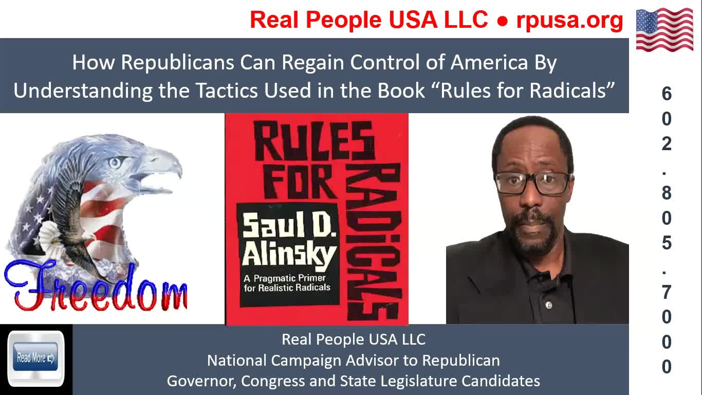 Republicans Can Regain Control By Understanding the Tactics Used in the Book “Rules for Radicals”