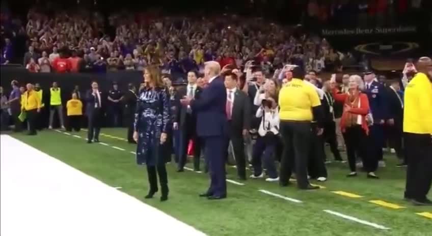 President Trump @ a football game