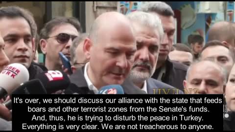 Turkish Interior Minister Süleyman Soylu about the terrorist attack in Istanbul