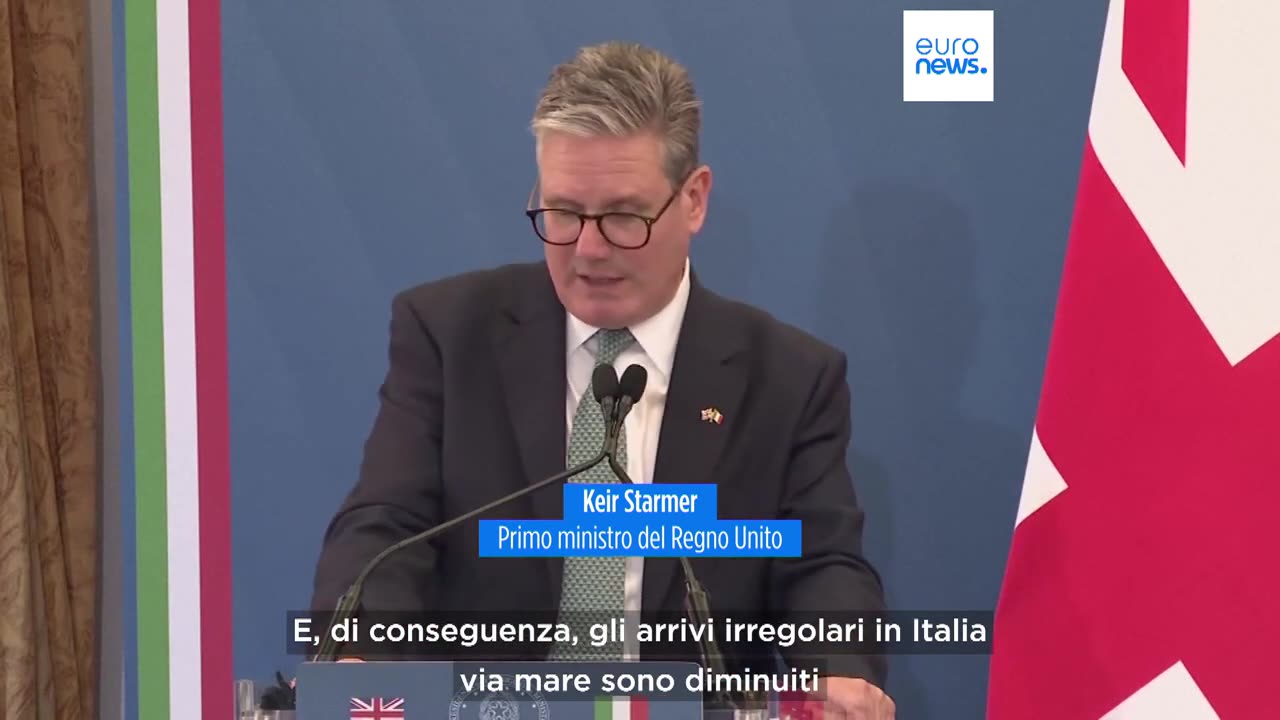 NOTIZIE DA MERDALIA💩 incontro tra Meloni e il premier laburista britannico STATO EXTRACOMUNITARIO Keir Starmer;focus su immigrazione irregolare.. Starmer: "Fondamentale impedire la partenza dei migranti"