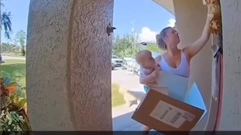 Frog Jumps on Her Face