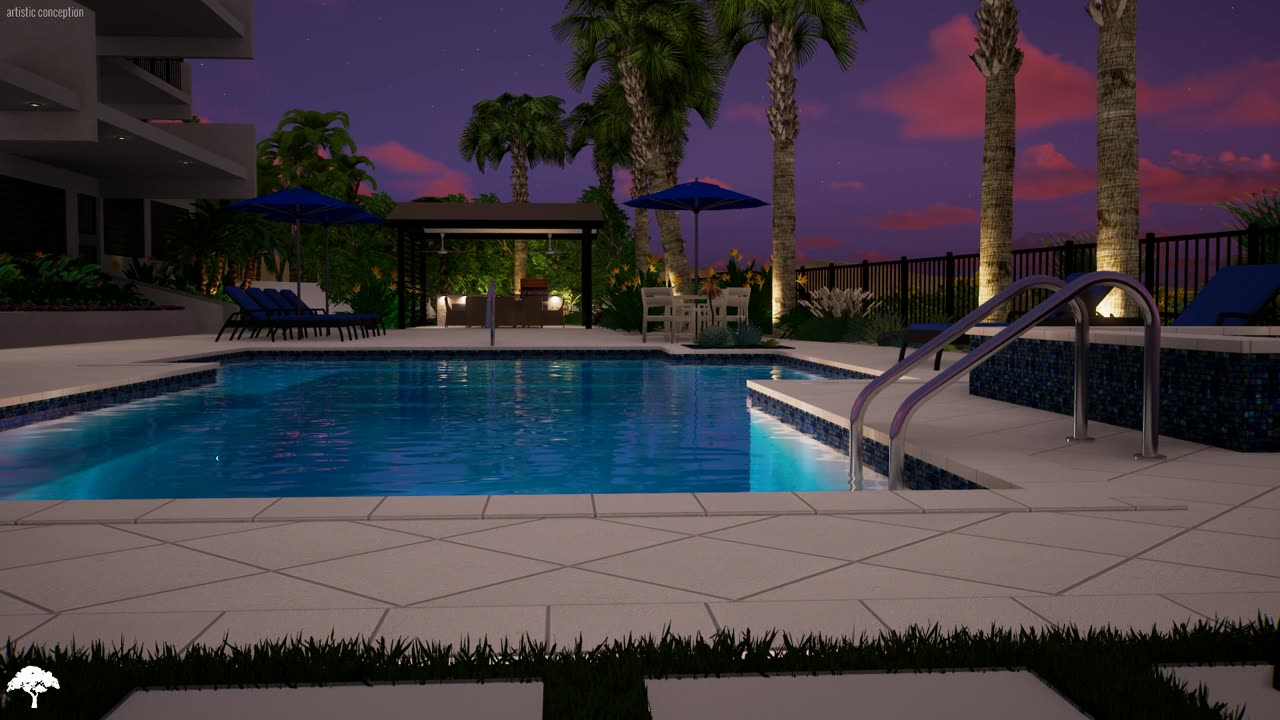 Beachfront Condo Pool Design in Indian Shores, FL