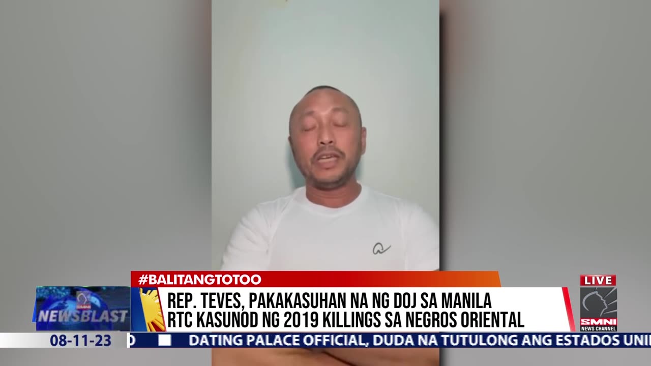 Rep. Teves, pakakasuhan na ng DOJ sa Manila RTC kasunod ng 2019 killings sa Negros Oriental