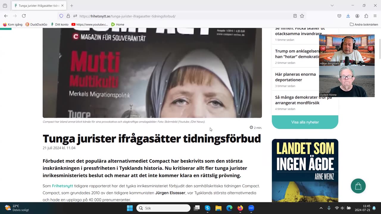 Lunchkbben 21 juli Tyskland frångår sina grundlagar igen