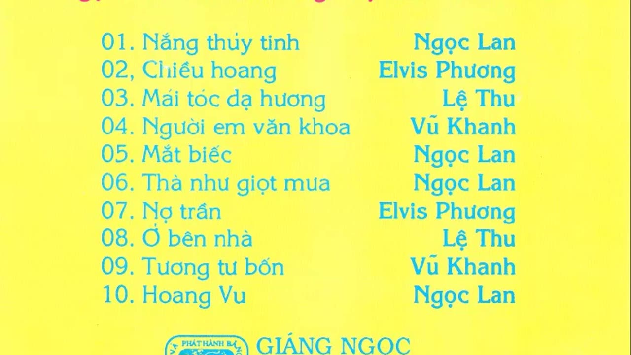 Nắng Thủy Tinh - Ngọc Lan Elvis Phương Lệ Thu Vũ Khanh - Giáng Ngọc