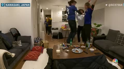 Japanese Soccer Fans Erupt In Celebration After World Cup Upset Over Germany