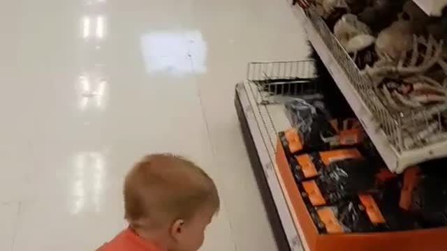 2-Year-Old Son Reacts to Bone Puppies at Target